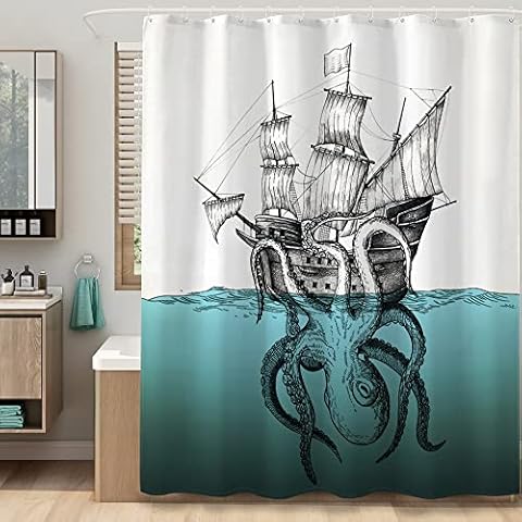 SUMGAR Cortinas de Ducha Náuticas Vintage Costeras de Playa Cover