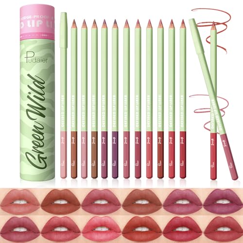 Pudaier 12-Color Lip Liner Set – M…