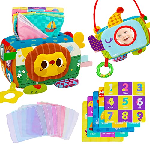 Image of Eners Baby Tissue Box Toy Montessori, Sensory Tissue Box Toys for Babies, Magic Tissue Box Baby Toy, Baby Tissue Box Montessori Toys 6 9 12 18 Months