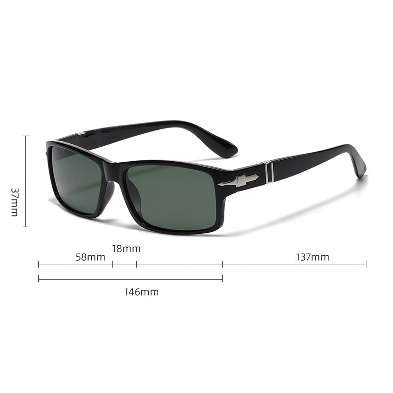 DieffematicMJ Okulary przeciwsłoneczne Klasyczna Moda Styl Styl Spolaryzowane Okulary Mężczyźni Driving Okulary Kierowcy Driving Okulary przeciwsłoneczne (Color : A)
