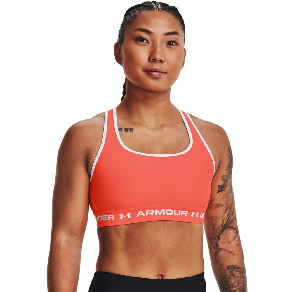 Under Armour Womens Medium Support Crossback Bra Orange XS