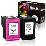 Inktopia Remanufactured Ink Cartridge Replacement for HP 67XL 67 XL for Envy 6055e 6052 6058 Envy...