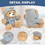 Osacoe Big Hugs Teddy Bear with Gray Hoodie Stuffed Animal for Comfort and Love
