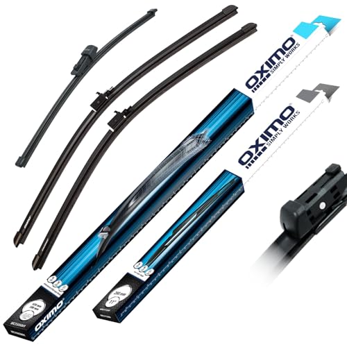 OXIMO SIMPLY WORKS Essuie-glaces avant et arrière pour Mercedes E S213 07.2016 – 01.2019 Break, Lot de 3 balais d’essuie-glace - gauche 600 mm, droite 550...