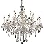 Elegant Lighting 7829G35C/EC Alexandria Collection 15-Light Large Hanging Fixture with Elegant Cut Crystal, Chrome Finish