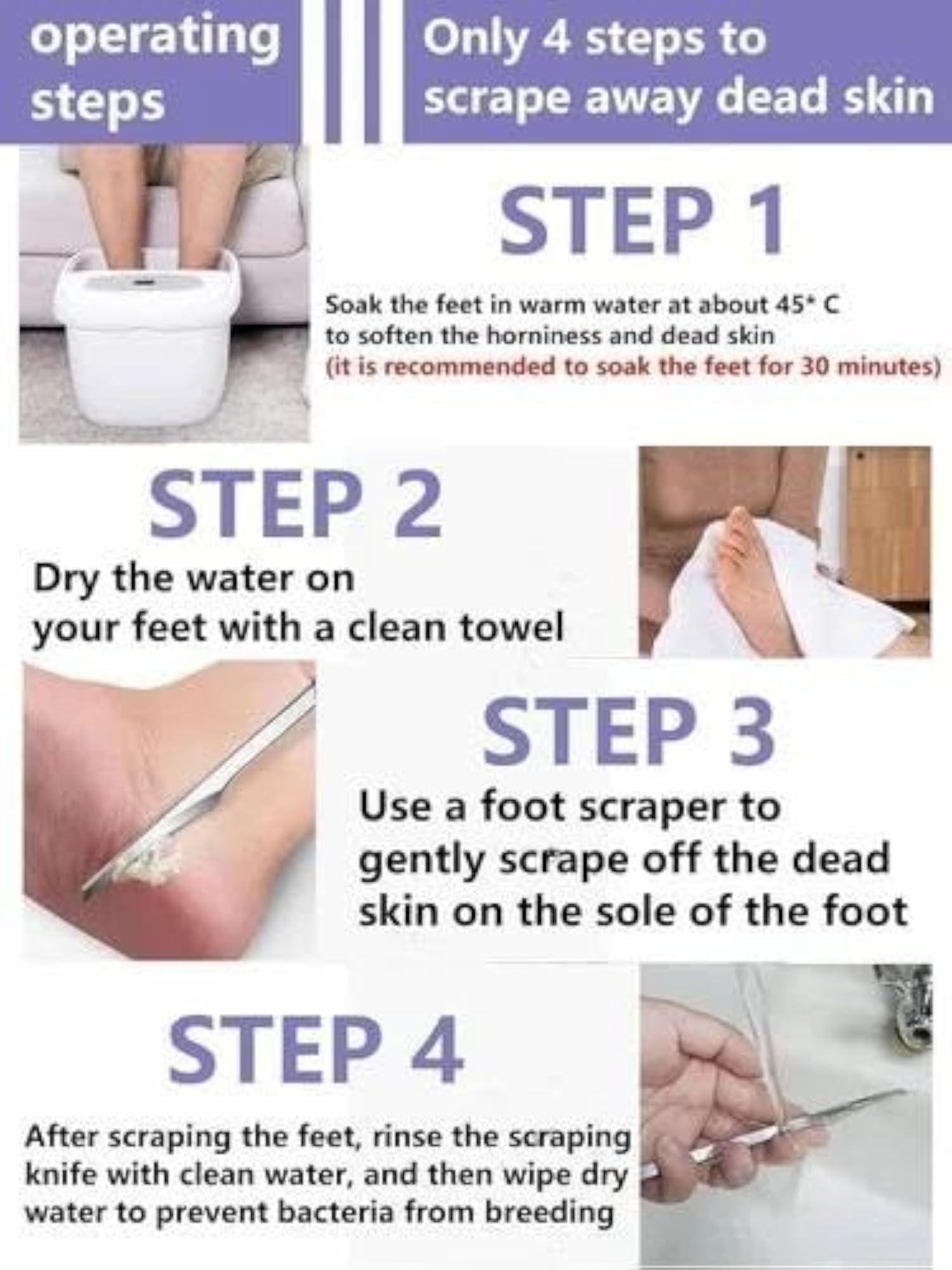 5Pc Foot Care Pedicure Knife Set