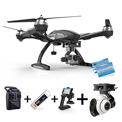 Yuneec Q500 Typhoon G pour GoPro + CGO2+ Caméra HD : ST10 commande + Gimbal GB203 + Steadygrip G + Video Downlink