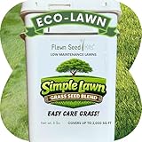 Flawn Seed Kits Simple Lawn Mow Less Fine Fescue Eco-Grass Seed, 8 Lbs, Low Maintenance, Pail with Handle, Covers up to 4000 Sqft