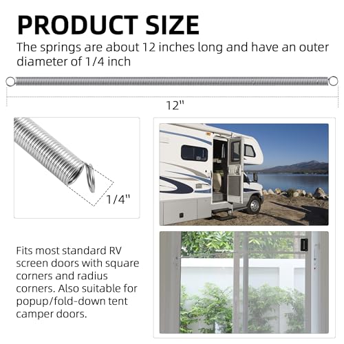 Image of TonGass RV Screen Door Spring Kit for RV Screen Door