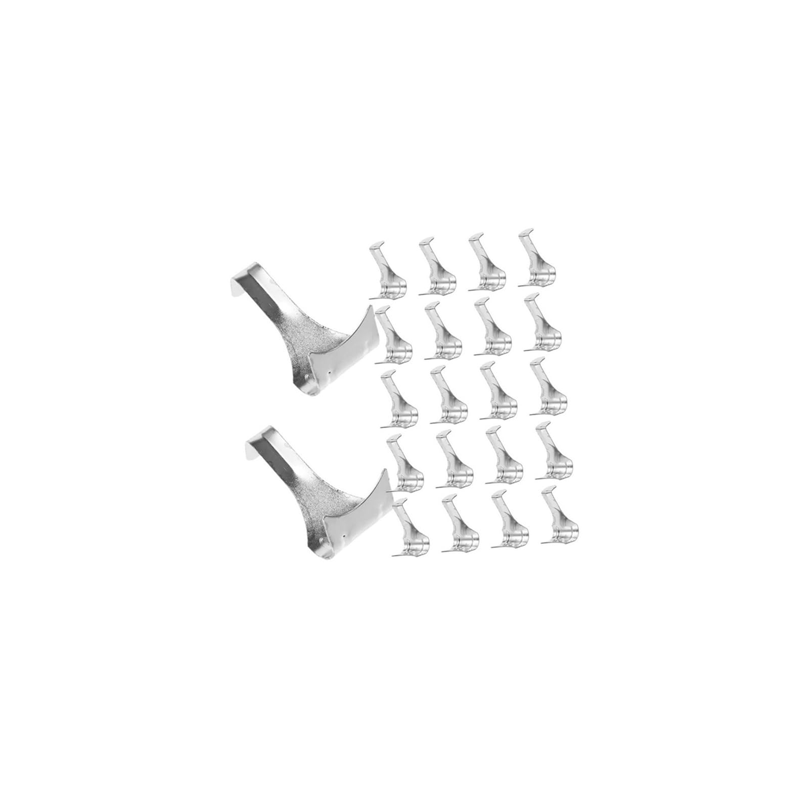 FGJsfhrDTU Picture Hanging Hooks, Metal S-Shape Silver 5x3x0.2cm 50 Pcs
