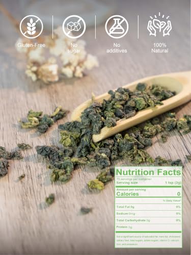 Image of TeeLux Osmanthus Oolong Tea Loose Leaf, Smooth Taste, Floral Aroma, 5.3oz