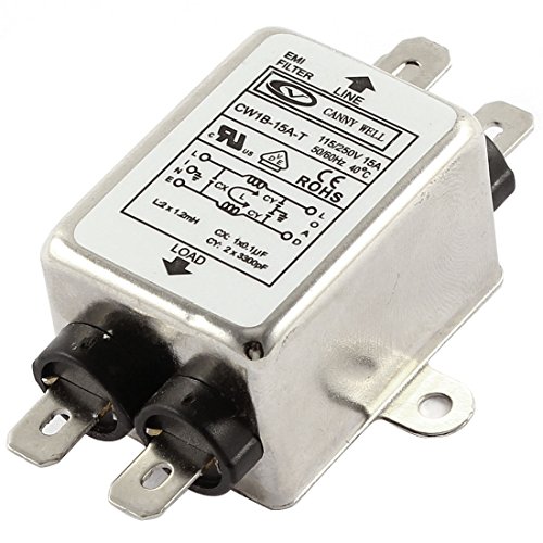 Aexit AC 115/250V Signal Filters 15A CW1B-15A-T Noise Suppressor Power Electromagnetic Interference Filters EMI Filter
