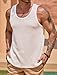 VOGSTART Men Hollow Out Tank 2025 Tanktops Soft Tops Casual Breathable Solid Color Classic Trendy Vest White M