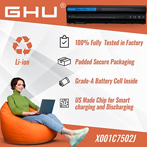 Ghu New Battery 60 Whr T54F3 T54Fj N3X1D Compatible With Dell Latitude E5420 E5430 E5520 E5530 E6420 E6430 E6520 E6530 71R31 312-1163 M5Y0X Hcjwt Prv1Y Prv1Y X57F1 2P2Mj 312-1163 312-1165 312-1325 #TOP5