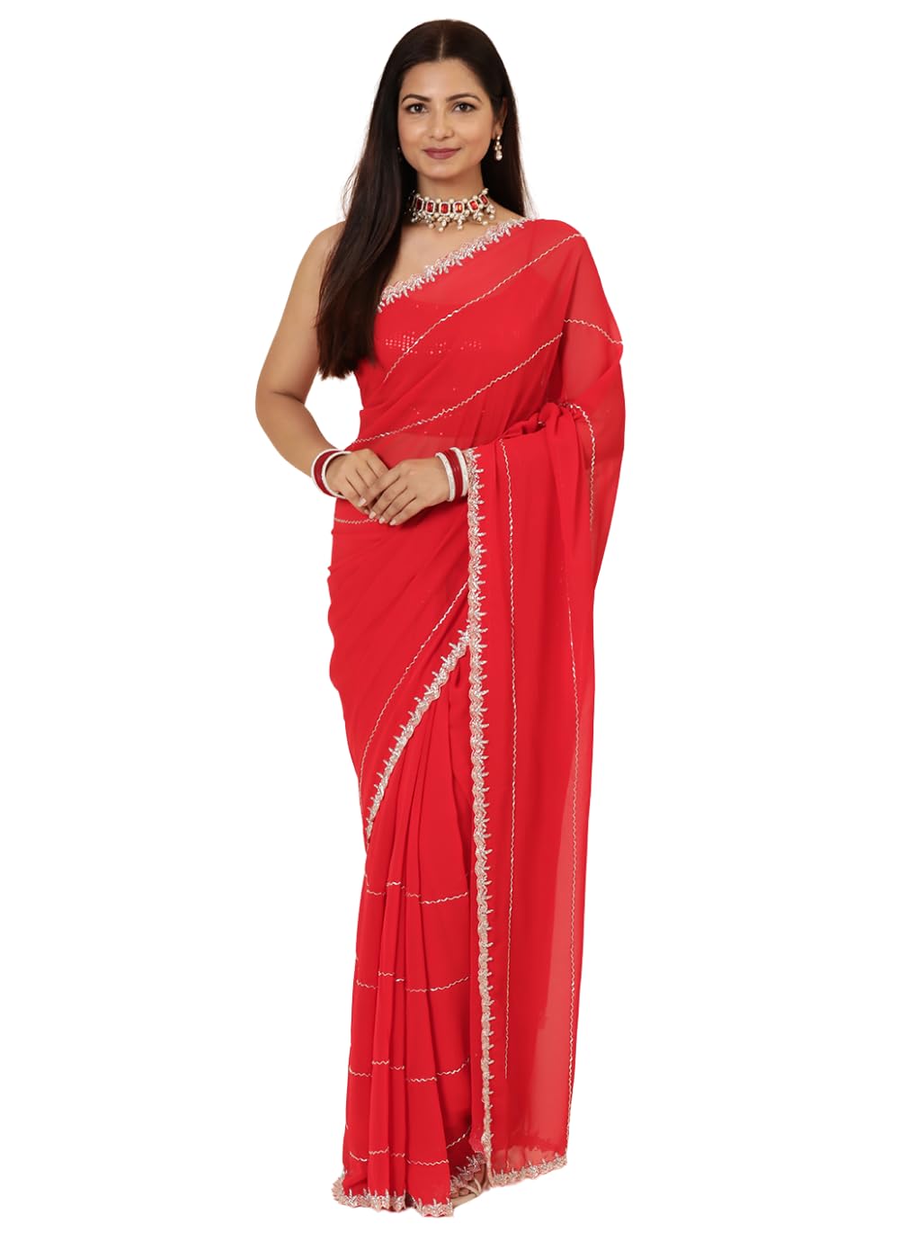 Vervee Couture Women Georgette Saree with Sequinned Beadwork | AIRA-picture-48
