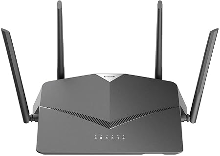 D-Link DIR-2640, AC 2600 Mbps MU-MIMO Dual Band High Power WiFi Router, 5 Gigabit Port, 4 External Antenna, Voice Control Compatible with Alexa & Google Assistant, 2 USB Ports, Black