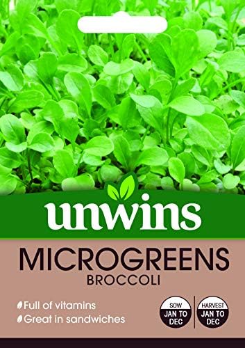 Unwins 30310571 MicroGreens Broccoli Seeds, Clear