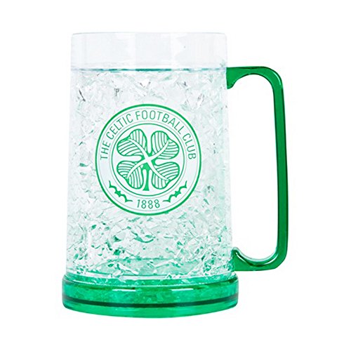 Celtic FC Official Football/Soccer Club Crest Freezer Mug (One Size) (Clear/Green)
