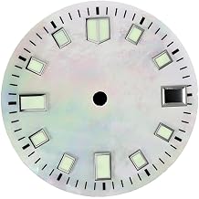 28.5mm Mother of Pearl Watch Dial with Luminous Markers Holographic Abalone Dial for Watch Modification
