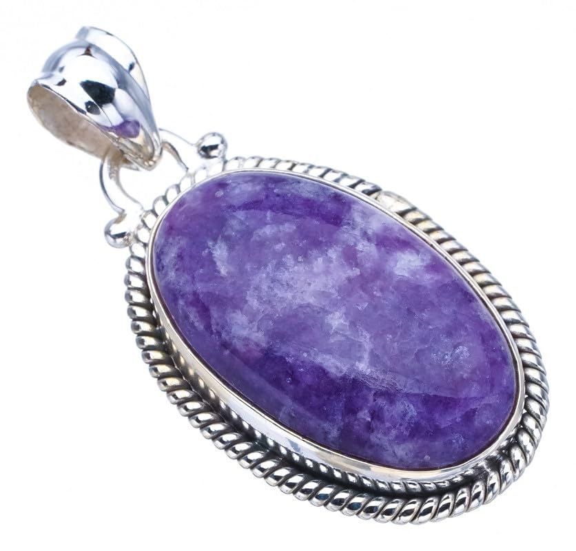 Pendentif Lépidolite Pourpre en Argent le cadeau idéal pour marquer un anniversaire