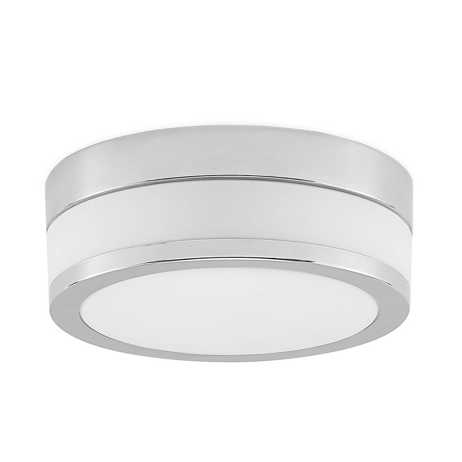 Lindby Opal White, Chrome Ceiling Light Flavi Dimmable (Modern) In Silver Made Of Glass For E.g. Bathroom (2 Light Sources, E27) From Ceiling Lamp