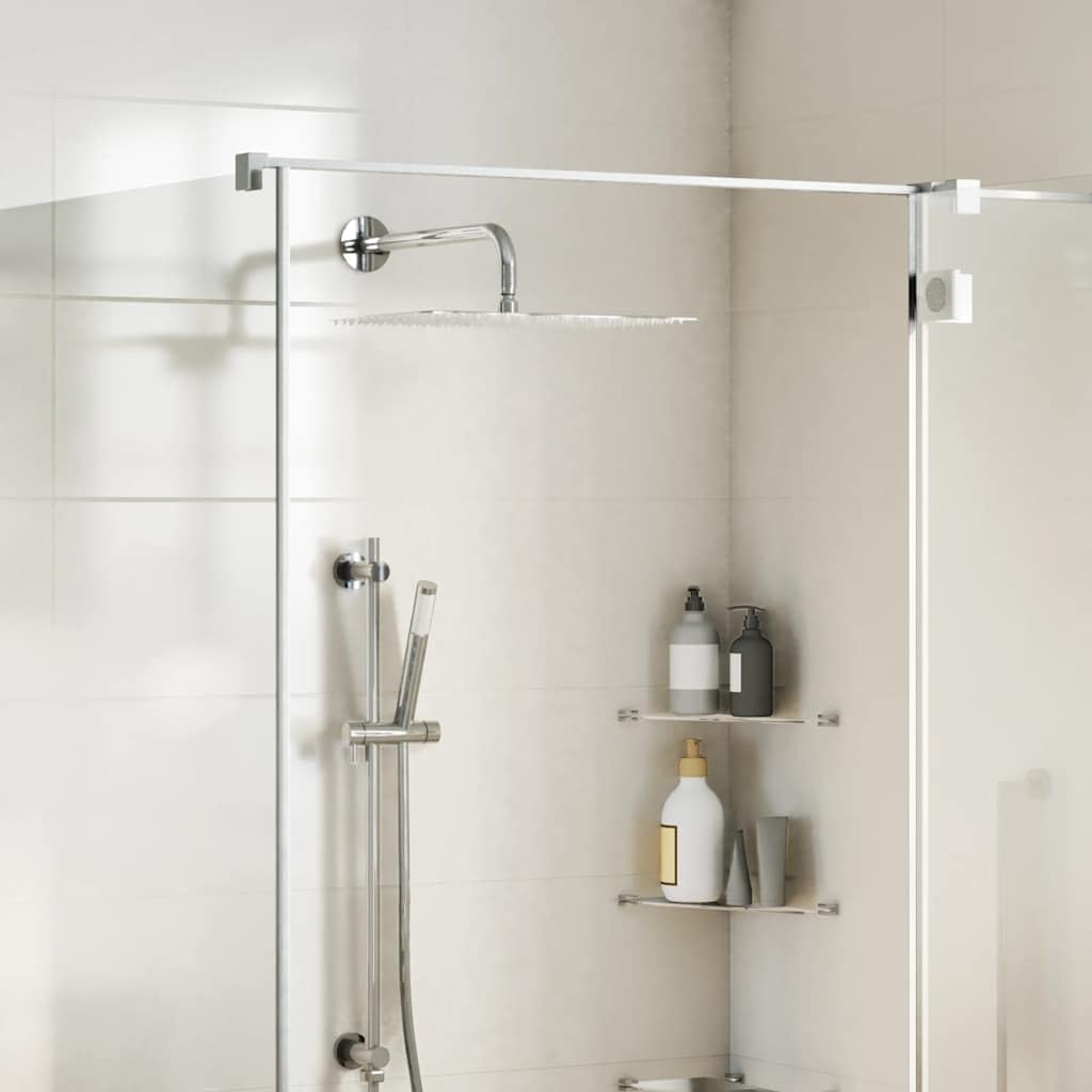 vidaXL Testa Doccia a Pioggia Acciaio Inox 304 40x30 cm Rettangolare, soffione Doccia a Pioggia, soffione Bagno, Parte Doccia