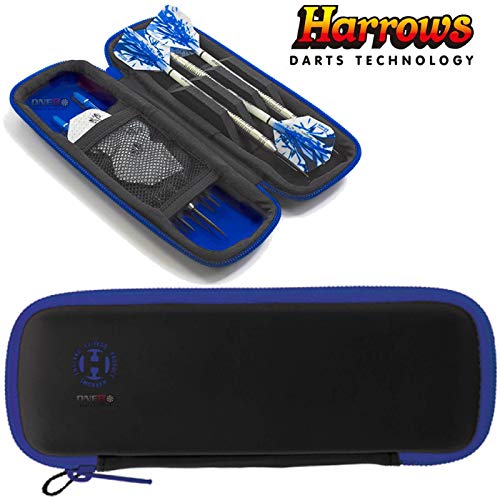 Harrows Blaze - Funda para dardos resistente y duradera de color azul - Puede contener dardos completamente montados