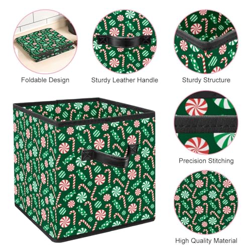 Boîte de rangement cube verte pliable gain de place pour vêtements - 5