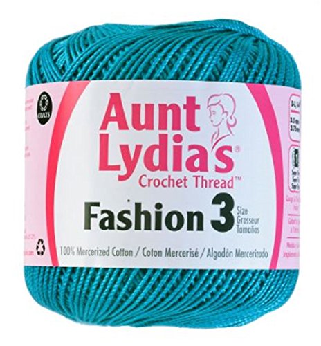 Aunt Lydia's Crochet Thread - Size 3 - 2 Pack Warm Teal - Thumbnail 2