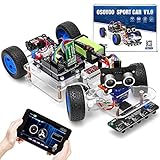 La tecnología más avanzada en el mercado hoy en día: el kit de coche robot OSOYOO cuenta con un servo motor de dirección asistida que controla los ejes para girar las ruedas. Este sistema de dirección asistida eléctrica permite una experiencia de conducción altamente automatizada que imita vehículos de tamaño completo del mundo real.