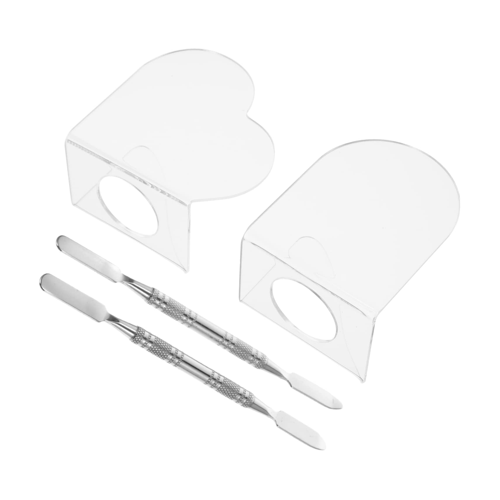 HONMEET Acrylic Makeup Palette 2 Sets Liquid Foundation Mixing Tray for Smooth Application