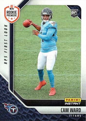 2025 Panini Instant First Look Football RPSFL-4 Cam Ward Rookie Card Titans - Only 4,333 made!