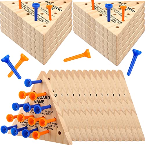 30 packs juego de tablero triangular de madera miniatura 1