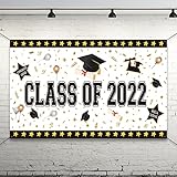 TAMAÑO GRANDE: el tamaño de la pancarta de graduación es de 180 * 115 cm / 71 x 45 pulgadas, que es la decoración perfecta para su próxima ceremonia de graduación.