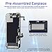 DGSCSMY [OLED] for iPhone 12 Screen Replacement with Front Speaker Proximity Sensor OLED for iPhone 12 Pro 3D Touch Display Digitizer 6.1