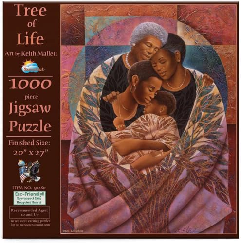 SUNSOUT INC - Tree of Life - 1000 pc Jigsaw Puzzle by Artist: Keith Mallett - Finished Size 20
