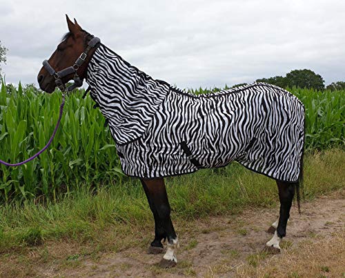 Esposita Fliegendecke Zebra mit Halsteil - gestreift 135cm Cover