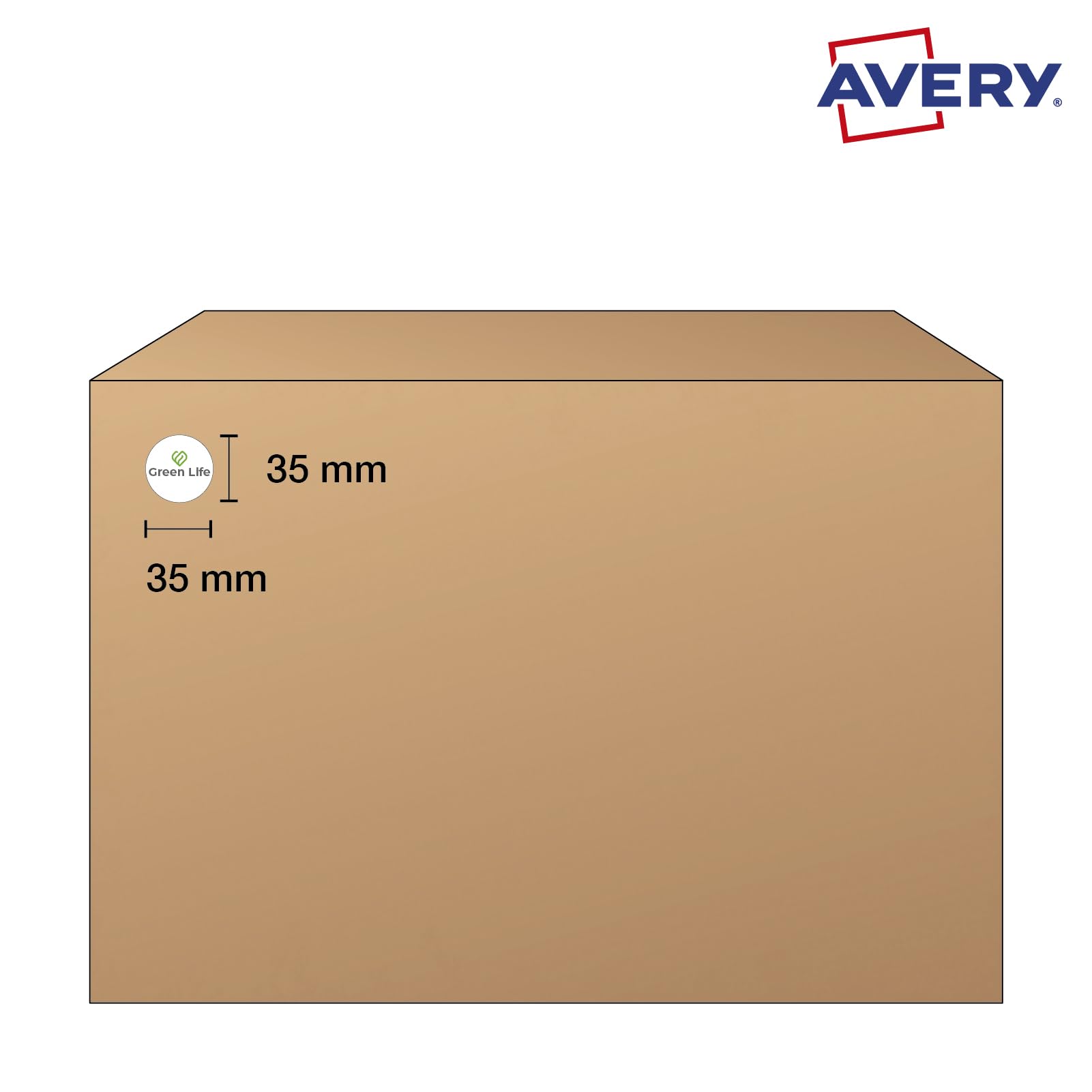 Avery Etiquetas adhesivas de papel blanco con adhesivo extraíble, diámetro de 35 mm, 200 hojas, 35 etiquetas por hoja, formato hoja A4, impresoras láser e inkjet o escribibles a mano