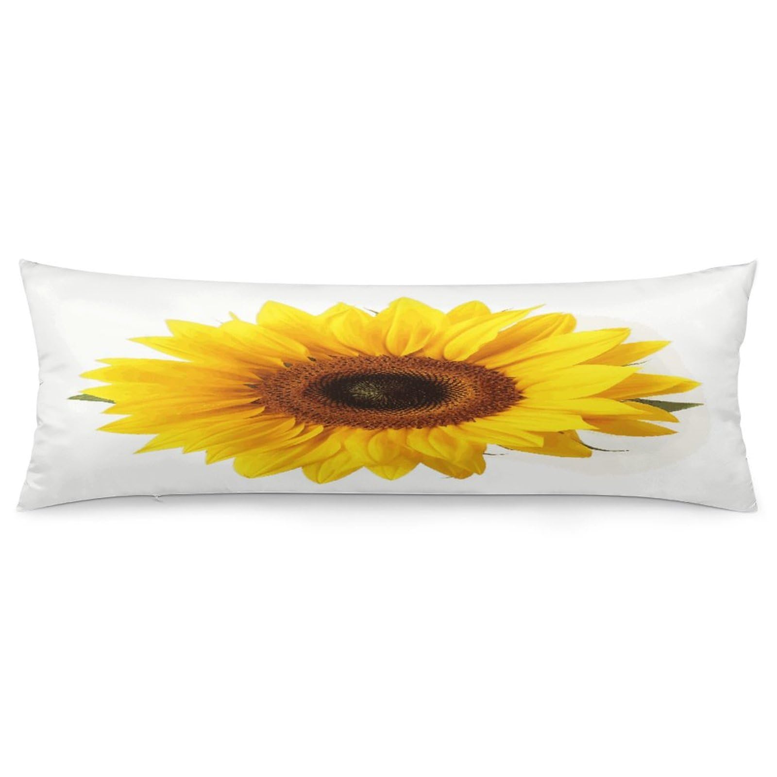 Sunflower Isolated Throw Pillow Covers with Silent Zipper Polyester Pillow Protectors Removable Pillow Cases Soft Pillowcase Cozy Pillow Sham Cushion Cover for Sofa Car Bed 20"x54"