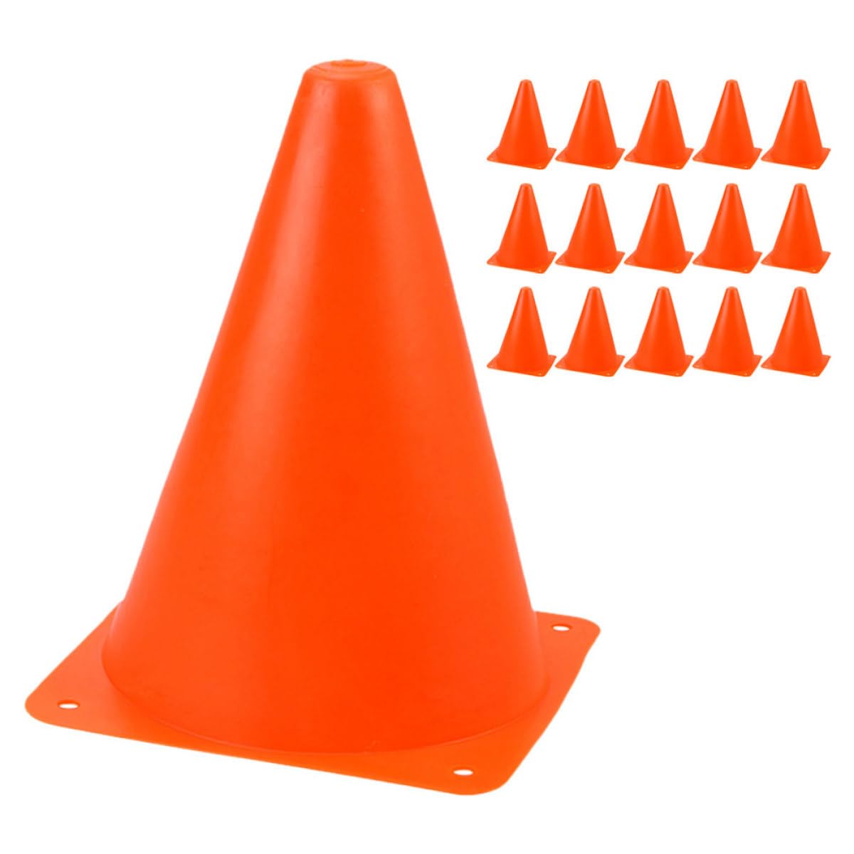 Toyvian 16 Piezas Conos de Plástico Apilables para Entrenamiento Deportivo de Fútbol y Patinaje sobre Ruedas, Accesorios Resistentes y Duraderos para Práctica y Ejercicios