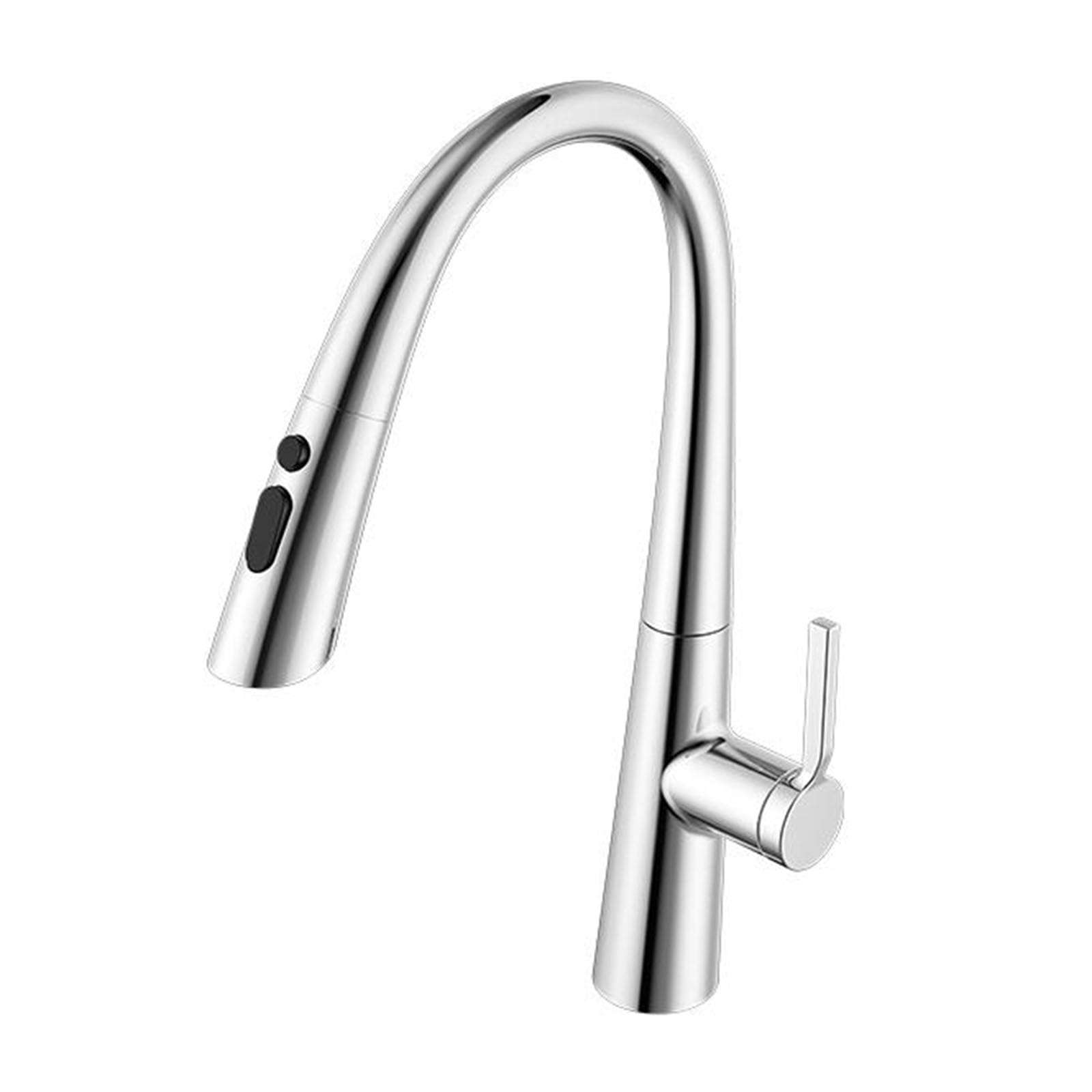 BHFPFZA Pull Out Spray Kitchen Tap - 3 Mode Ch Mixer Faucet with Swivel Spout Hot/Cold Water Single Hole Brass Sink Faucet for Modern Kitchens