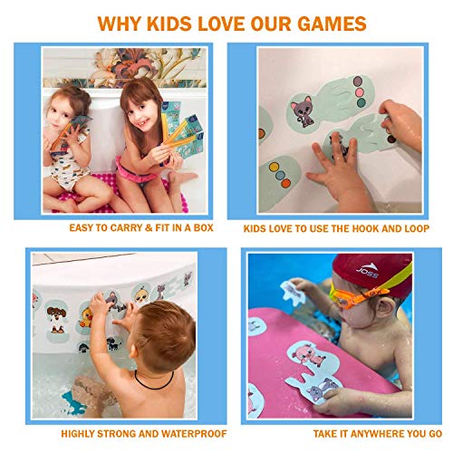 Find A Pair Jigsaw Puzzle Board Game. Bathtime Animal Stickers Puzzle. 40 Piece Plastic Cards With Colorful Images - First Matching Game For Children Aged 3 Years Old And Up. #TOP3