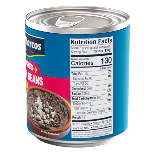 Image of San M. Refried Black Beans, 16 Ounce