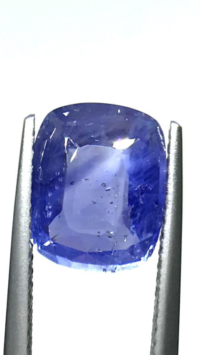 Amazon.co.jp: 非加熱サファイア3.88ct ルース シルクインクルージョン 