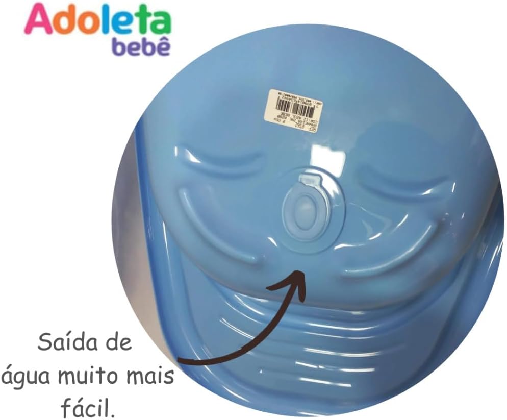 Banheira Para Bebê 20 Litros Sólida Resistente Infantil Anatômica (Azul)