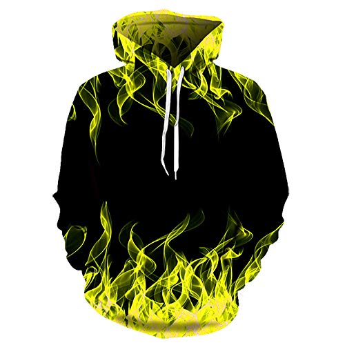 Zaima Colorful Flame Series Sudadera con Capucha 3D Hombres / Mujeres con Capucha OtoñO Invierno Abrigo Chaqueta Sudaderas con Capucha SuéTer Informal