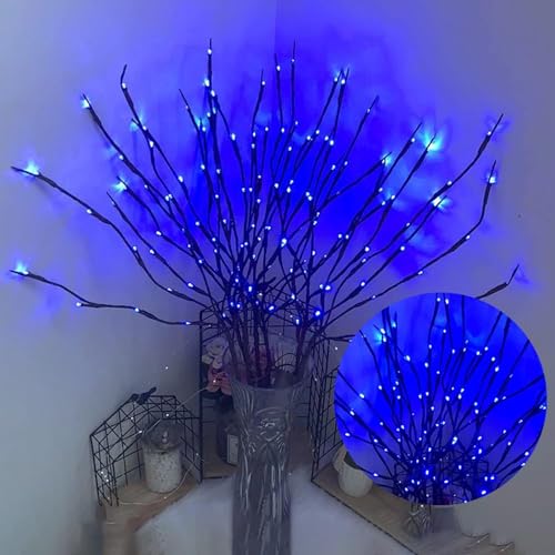 Image of Ulalaza 30.3'' 6 Branches 120 LED Bulbs Twig Lamp USB Operated LED Lighted Willow Branches Vase Fillers Use for Christmas Home Party Decoration Indoor Outdoor