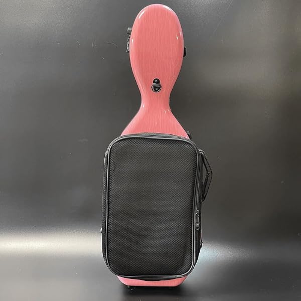 LANDTOM Carbon Fiber 4/4 Full Size and 3/4 Violin Case Violin Backpack With Double Shoulder Straps Pressure-Resistant And Wear-Resistant Air Transportable Violin Case With Music Score Bag (Pink) by LANDTOM - Image 5