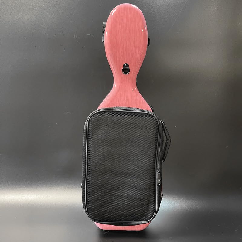 LANDTOM - Custodia per violino in fibra di carbonio 4/4, dimensioni standard, borsa a tracolla per violino con doppia cinghia, resistente alla pressione e all'usura, custodia per violino trasportabile