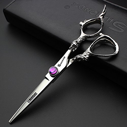 Ciseaux de coiffure professionnels anti fatigue haute dureté 17.5cm 6 pouces - 4